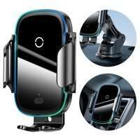 Baseus Smart Vehicle Bracket Wireless Qi Charger 15W Electric Auto Car Mount Bracket Air Vent Holder black (WXHW03-01)