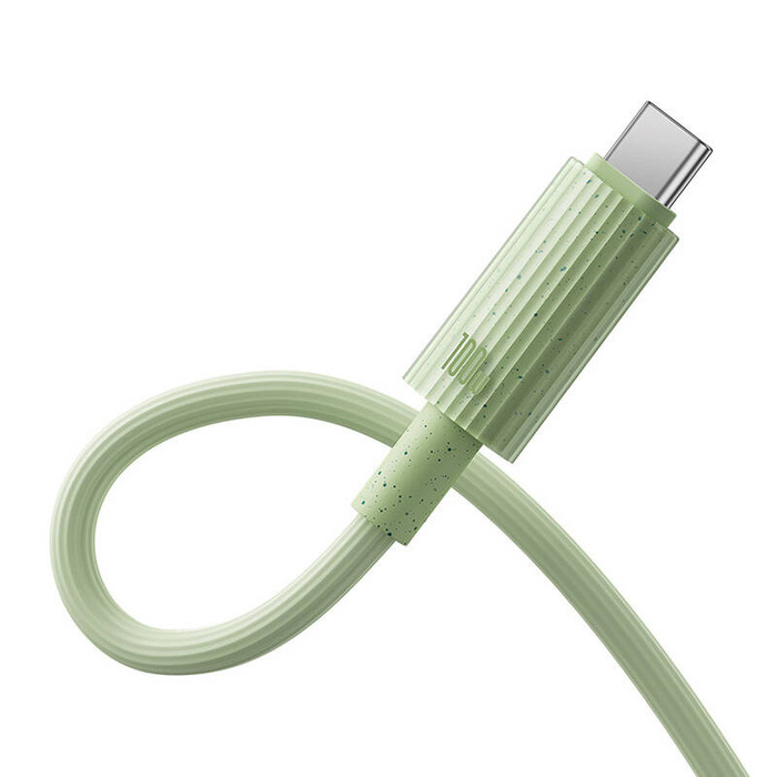 Kabel szybko ładujący Baseus USB do USB-C Habitat Series 100W, 2m (zielony)