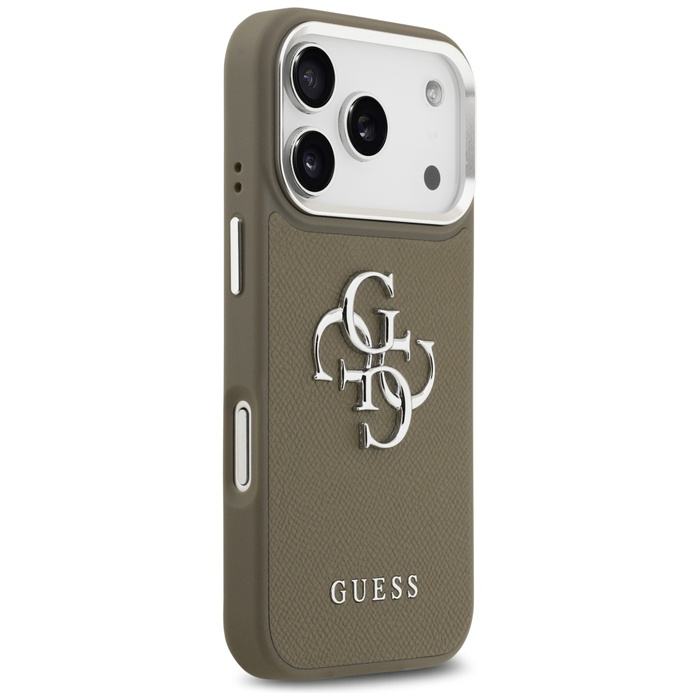 Etui Guess Grained Big 4G Classic Logo   do iPhone 17 Pro brązowy