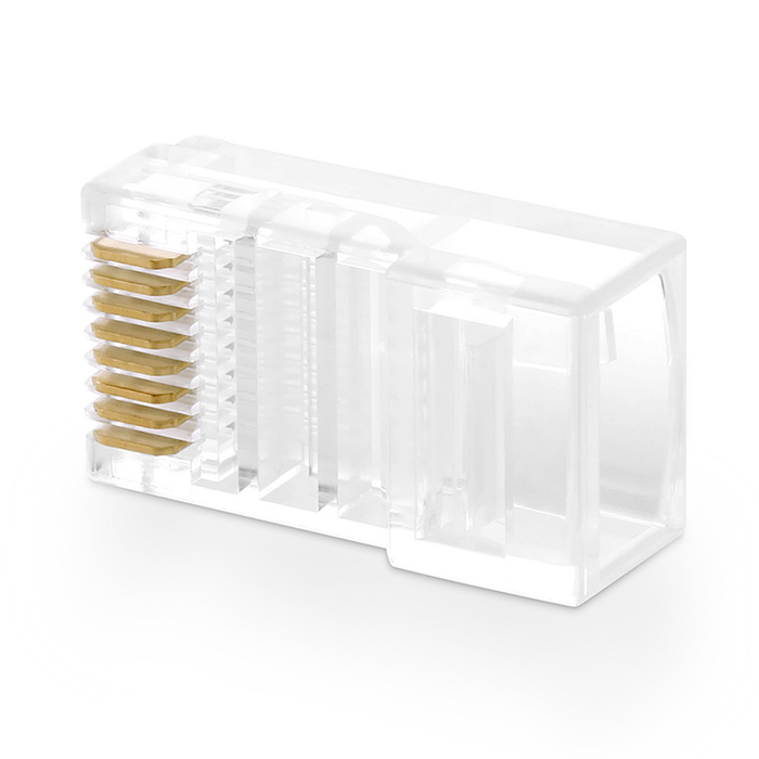 Ugreen 100x conector final RJ45 8P8C (UTP Cat. 5 / Cat. 5e) transparente (NW110)