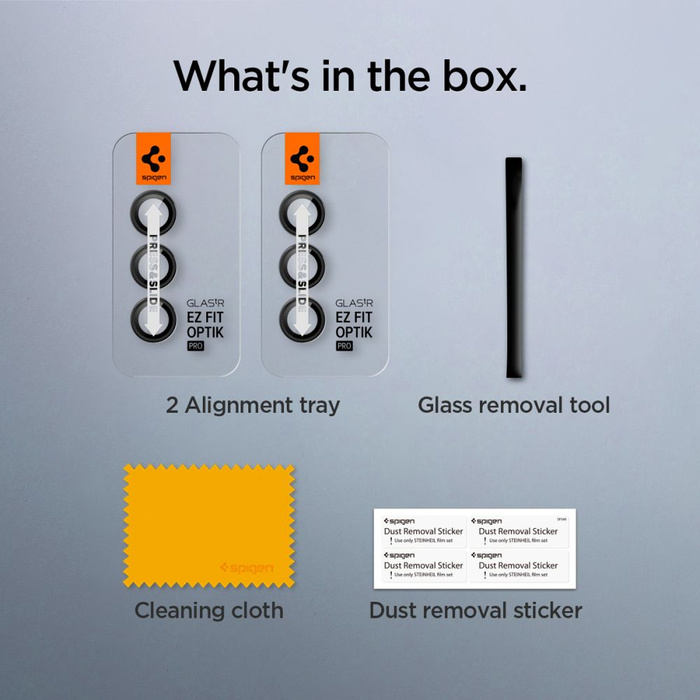 Camera Cover Spigen Optik.tr "ez Fit" Camera Protector 2-pack Samsung Galaxy S24+ Plus Black