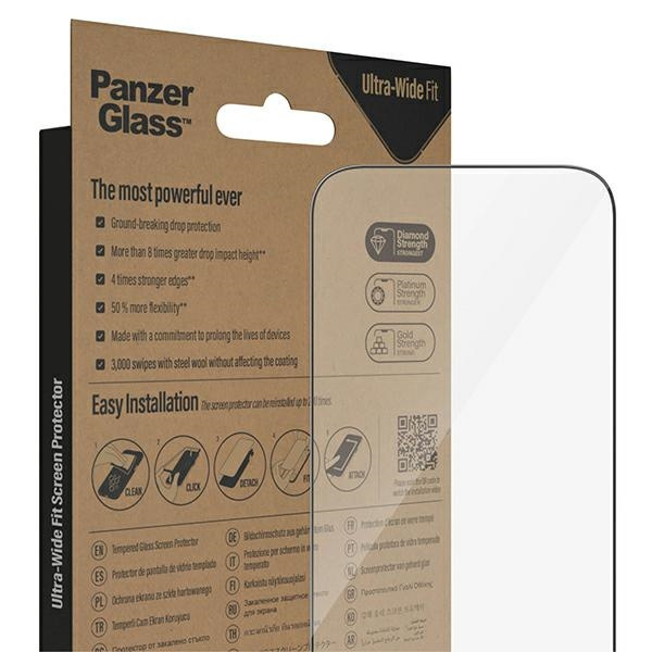 PanzerGlass Ultra-Wide Fit iPhone 14 Pro 6.1" Screen Protection Antibacterial Easy Aligner Included 2784