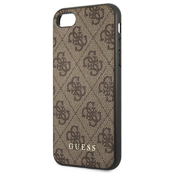 Guess GUHCI8G4GFBR iPhone SE 2022 / 2020 / 7 / 8 brown/brown hard case 4G Metal Gold Logo