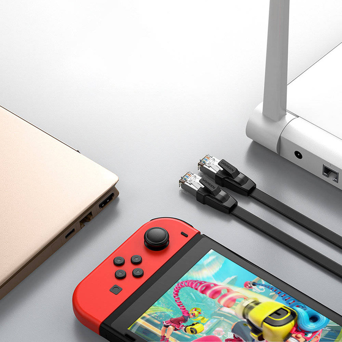 Ugreen LAN kabel Ethernet Cat.8 U / FTP plochý 2m černý (NW134)