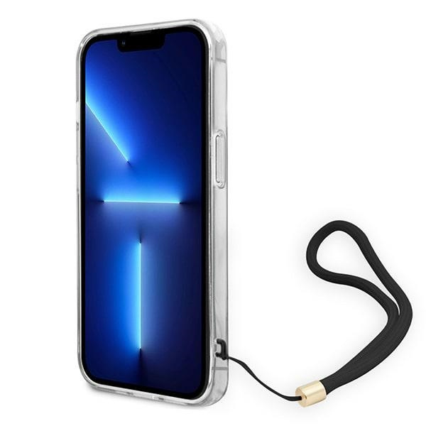 Guess GUOHCP14SH4STW iPhone 14 6.1" braun/braun hartcase 4G Print Strap