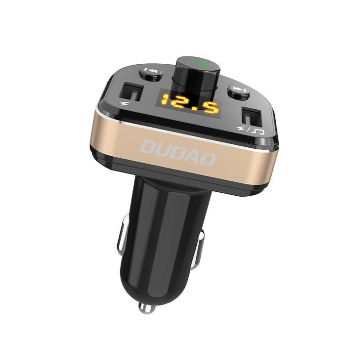 Dudao Bluetooth FM Transmitter chargeur voiture MP3 3.1 A 2x USB noir (R2Pro noir)