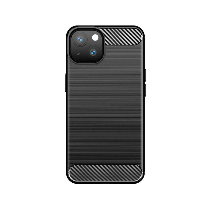 Carbon Case Flexibel Handyhülle TPU Schutzhülle für iPhone 13 mini schwarz