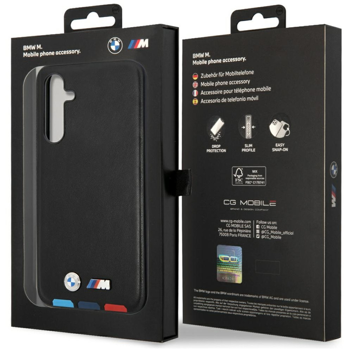 Funda BMW BMHCSA5422PTDK A54 negro/negro Sello de cuero tricolor