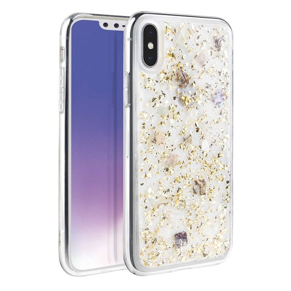 Uniq pouzdro Lumence Clear iPhone Xs Max zlaté / Champagne zlaté
