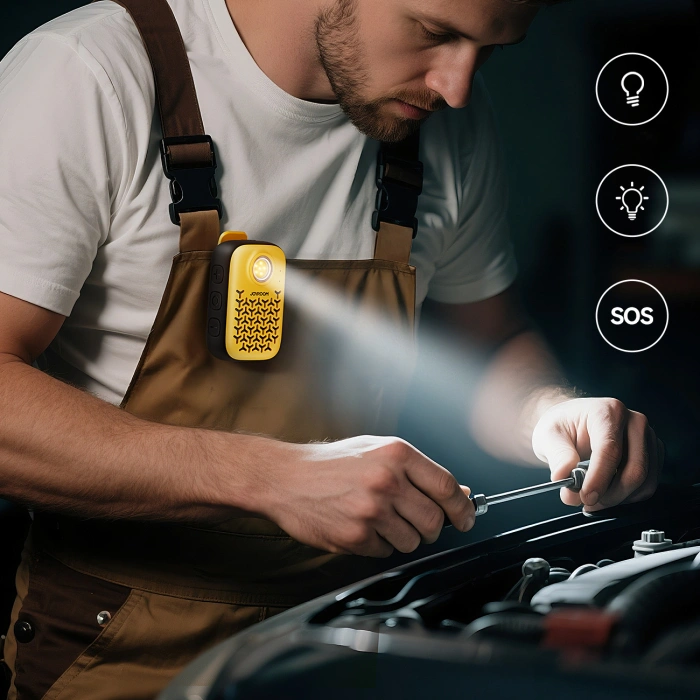 Głośnik Bluetooth Joyroom Maya JR-MS03 przenośny z wbudowaną latarką odporny - żółty