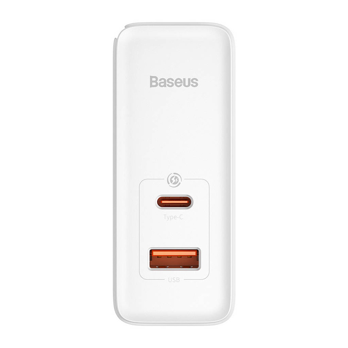 Baseus GaN5 Pro Fast Universal GaN USB Ladegerät Typ C / USB 100W PD3.0, QC4.0+, AFC weiß (CCGP090202)