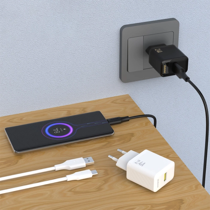 Dudao A23 2.4A USB-A Charger - White