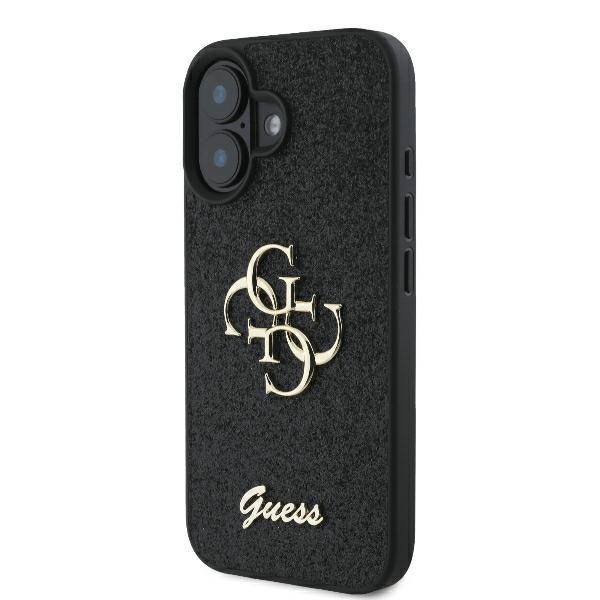 Etui Guess iPhone 16 Plus czarny/black HC Fixed Glitter Big 4G