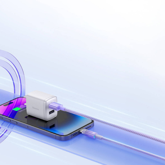 Câble série Baseus Explorer USB - Lightning 2.4A 2 m blanc (CATS010102)