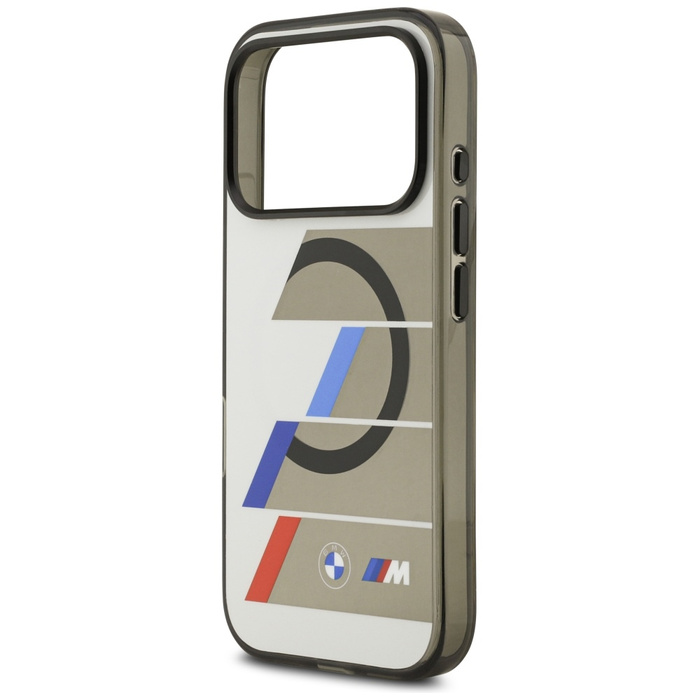 Etui BMW M IML Metal Buttons Tricolor    Lines MagSafe do iPhone 17 Pro Max antracyt
