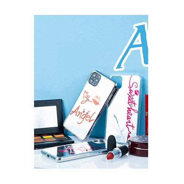 Custodia a specchio Kingxbar Angel decorata con cristalli originali Swarovski iPhone 11 Pro Max a specchio trasparente