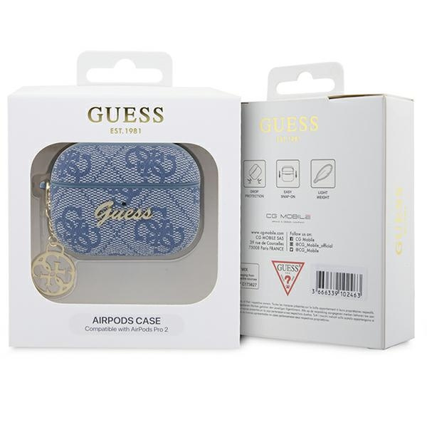 Case Guess GUAP2G4GSMB AirPods Pro 2 cover blue/blue 4G Charm Collection Case