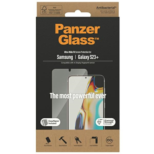 PanzerGlass Ultra-Wide Fit Sam S23 Plus S916 Screen Protection 7316 s aplikátorem