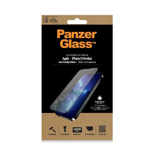 PanzerGlass E2E Microfracture iPhone 13 Pro Max 6.7" Case Friendly AntiBacterial black/black Pro2746