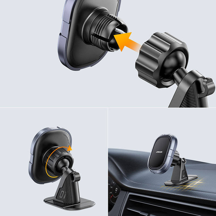 Joyroom magnetic phone holder for the dashboard gray (JR-ZS311)