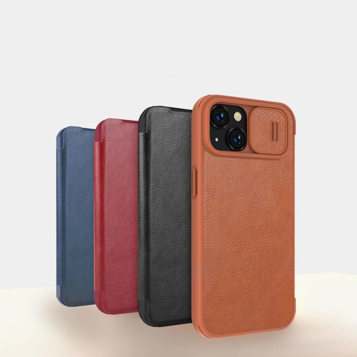 Etui skórzane Nillkin Qin Pro Leather Case do iPhone 14 Plus (czarne)