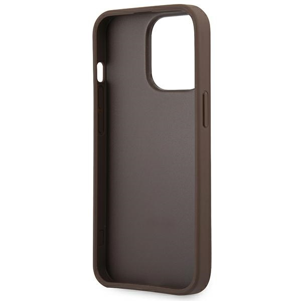Hülle Guess iPhone 14 Pro Max 6,7" braun/braun hartcase 4G Big Metal Logo