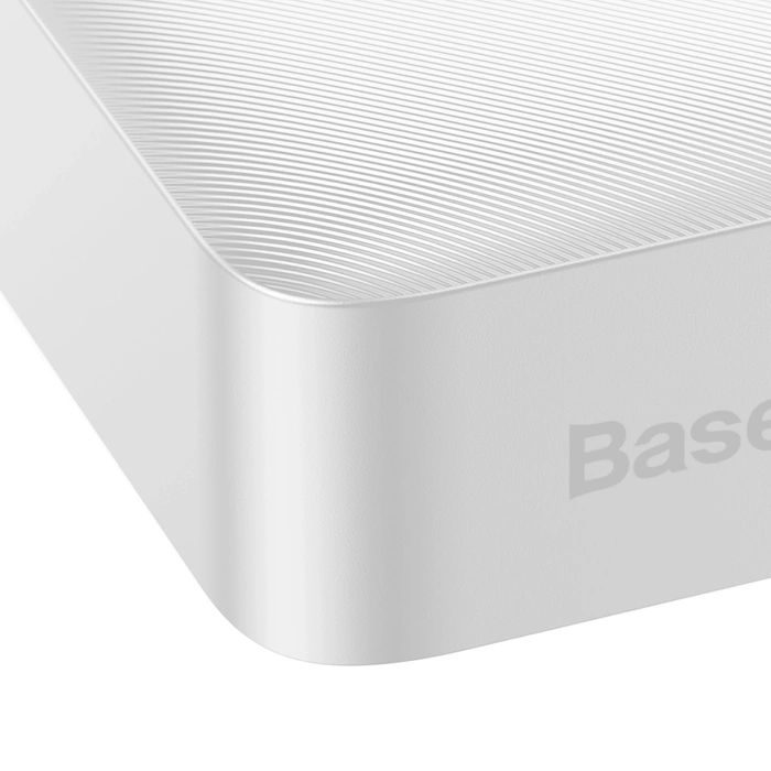 Baseus Bipow powerbanka s rychlým nabíjením 20000mAh 20W bílá (Overseas Edition) + kabel USB-A - Micro USB 0,25m bílá (PPBD050302)