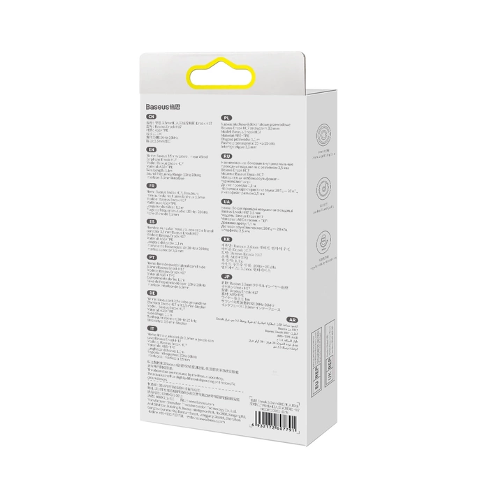 Casque filaire minijack Baseus Encok H17 3,5 mm blanc (NGCR020002)