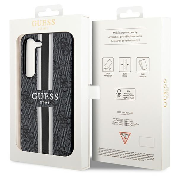 Hülle Guess GUHCS23SP4RPSK S23 S911 schwarz/schwarz hartcase 4G Printed Stripe Case
