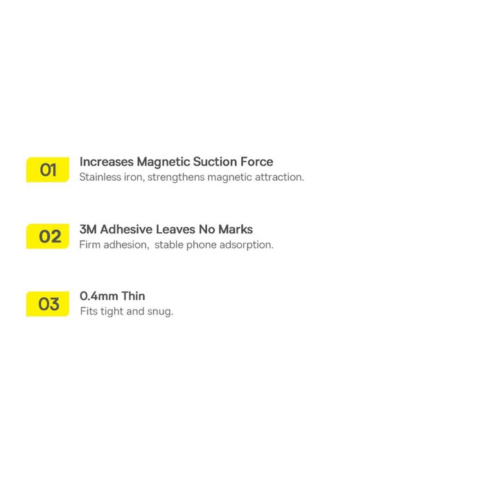 Anello magnetico Baseus Halo Series (2 pezzi / confezione) argento (PCCH000012)