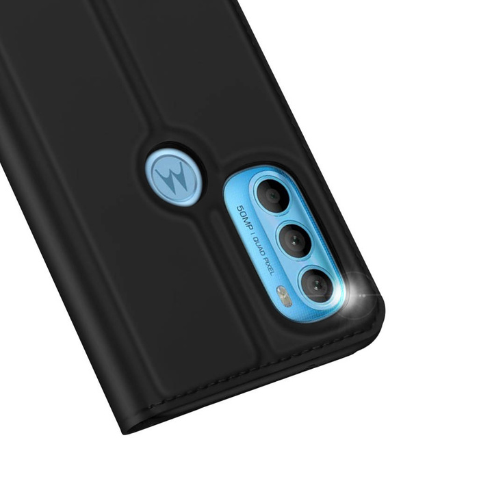 Custodia per Dux Ducis Skin Pro con patta Motorola Moto G71 5G nera