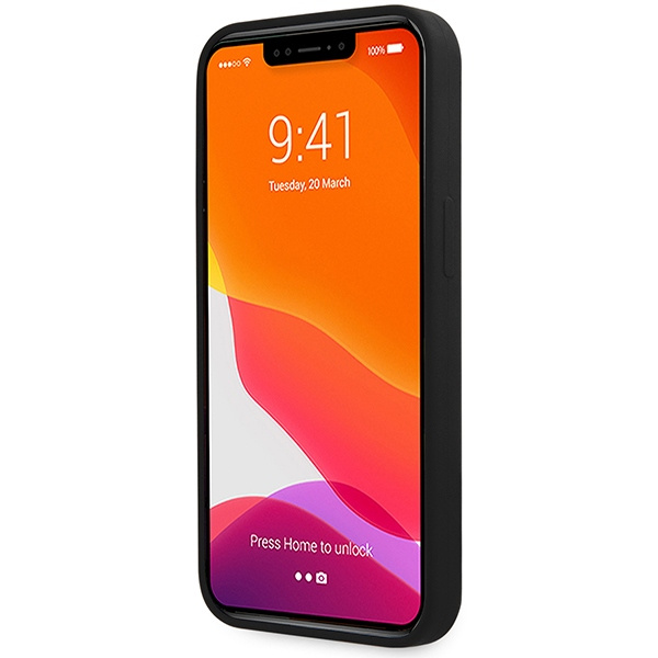 Guess GUHCP13XLSLMGBK iPhone 13 Pro Max 6.7" negro/negro durocase Silicona Script Logo Oro