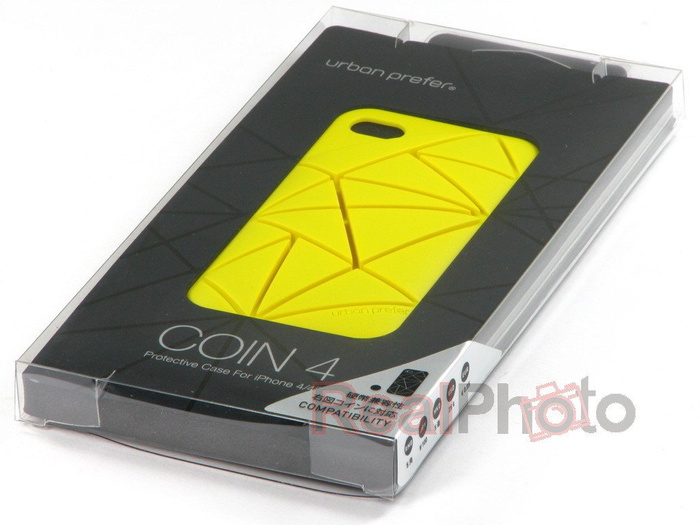 Couverture iPhone 4 4S URBAN PREFER Coin 4 Jaune