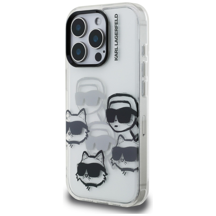 Etui Karl Lagerfeld iPhone 16 Pro Max IML Multi K&C Head Pattern Przezroczysty