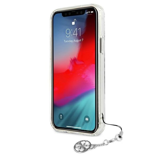 Case Guess GUHCP12LKS4GSI iPhone 12 Pro Max 6.7 "Transparent hardcase 4G Silver Charms Collection CASE