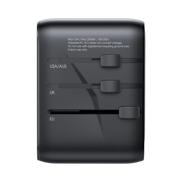 Joyroom JR-TCW01 Reiseadapter universal 17W EU / US / UK / JP / AU / CN - Schwarz