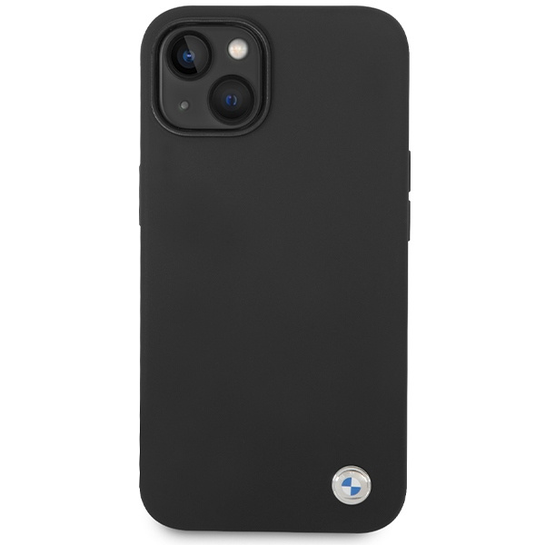 Hülle Bmw Bmhcp15ssilbk IPhone 15 / 14 / 13 6.1" Schwarz/Schwarz Hartcase Silikon Metall Logo Case