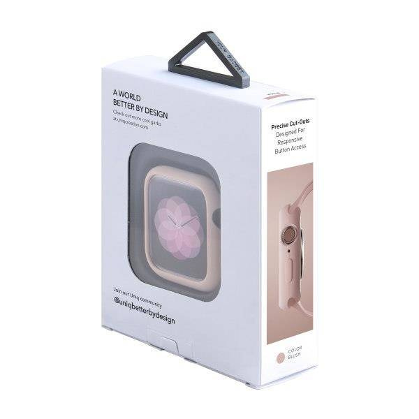 Uniq Lino Apple Watch Serie 4/5/6 / SE 44 mm Gehäuse. rosa / erröten rosa