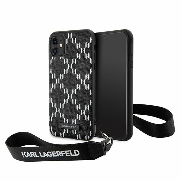 Karl Lagerfeld KLHCN61SAKLMBSK iPhone 11 / Xr 6.1" noir/noircase Monogram Losange Saffiano