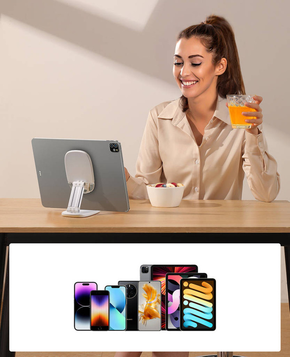 Joyroom JR-ZS371 skládací stojan pro tablet s výškovým nastavením - bílý