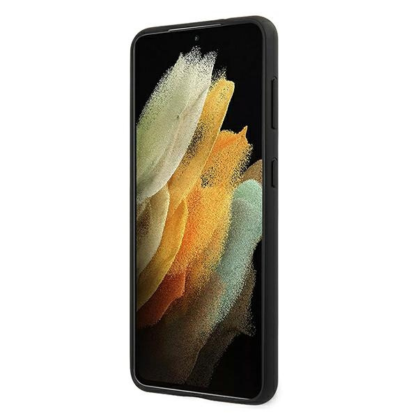 Tasche FERRARI Samsung Galaxy S21 Plus G996 On Track Perforiert FESPEHCS21MBK Schwarz HardHülle