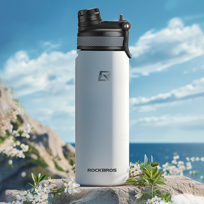 Rockbros 35210029005 Thermo Bottle for Bike Drinks 550 ml - White