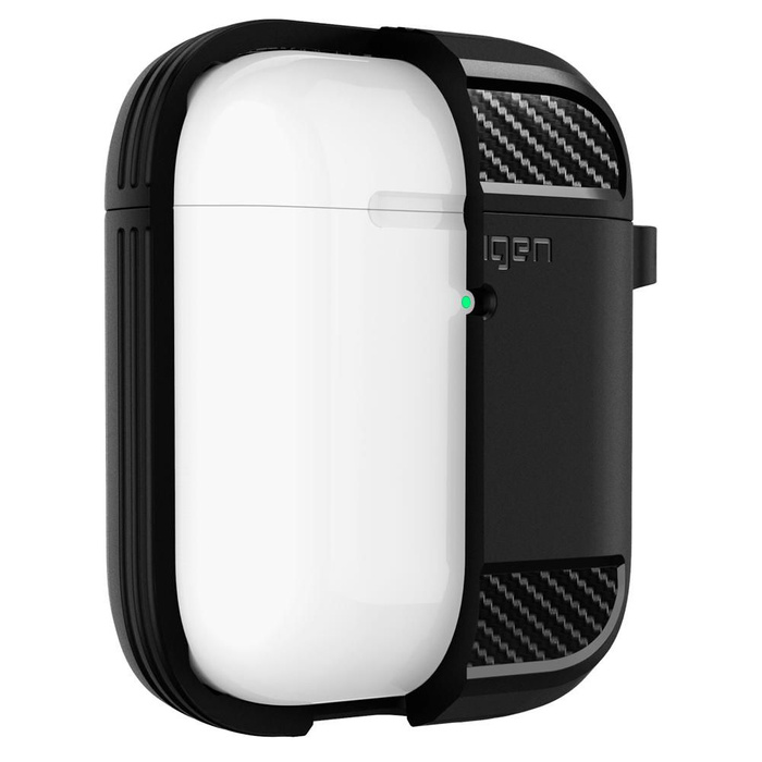 Puzdro SPIGEN Rugged Armor Apple Airpods Black Black Case