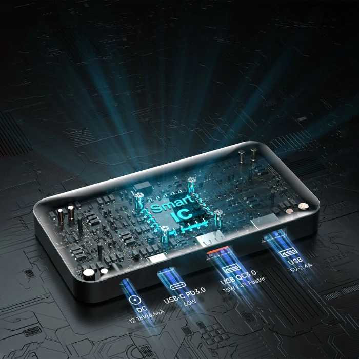 Charger Choetech SC008 solar folding 120W DC / USB-C / 2x USB-A - black