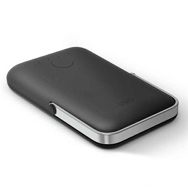 Uniq Powerbank Hoveo 5000mAh USB-C 20W PD Schnellladung Kabellos Magnetisch Grau/Anthrazitgrau