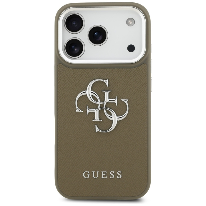 Etui Guess Grained Big 4G Classic Logo   do iPhone 17 Pro brązowy