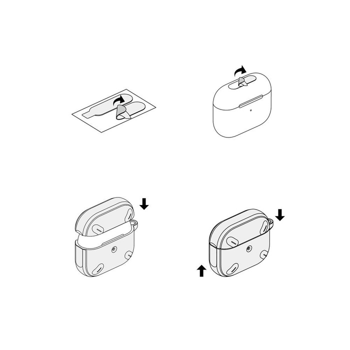 Telefontok Ringke ONYX Apple AIRPODS PRO 1 / 2 MELEG SZÜRKE