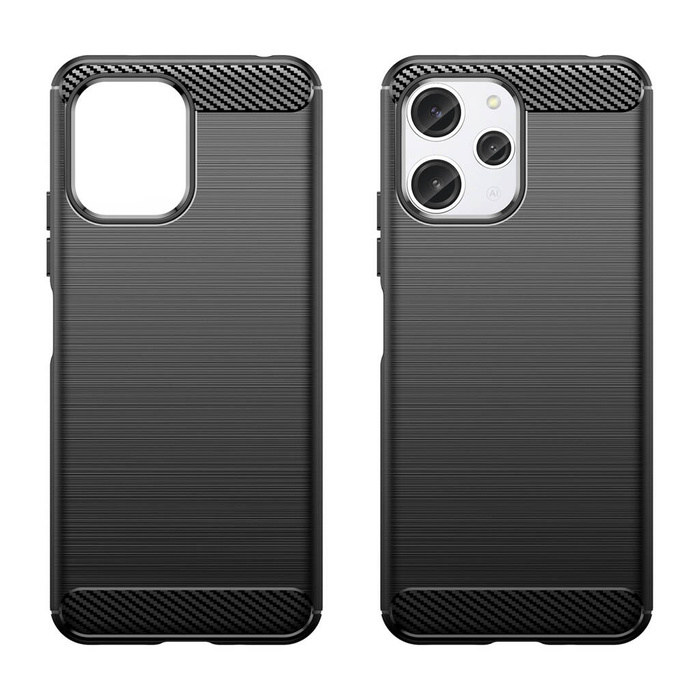 Custodia flessibile con motivo in carbonio per Xiaomi Redmi 12 Carbon Case - nera