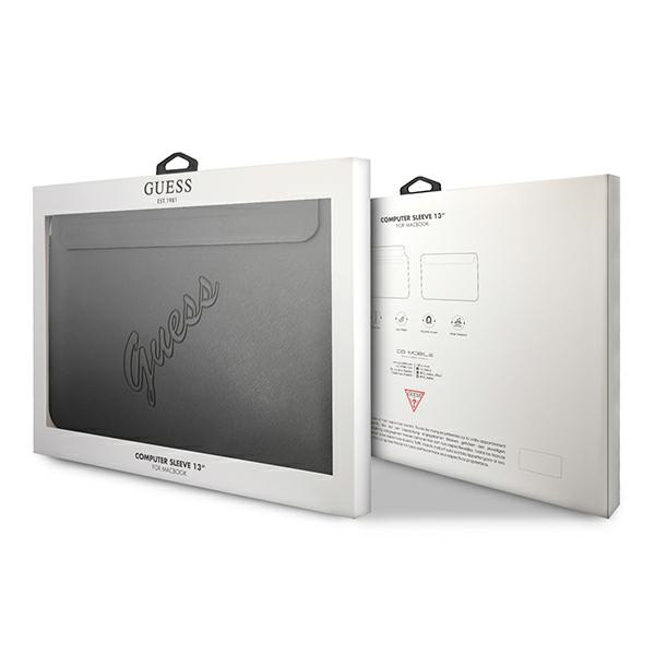  GUESS Laptop Tablet Sleeve Saffiano Script Black Case