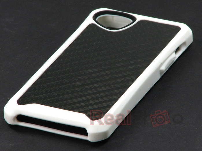 Telefontok Cover Apple iPhone 5 5S Atom Sheen Carbon ITSKINS Fehér